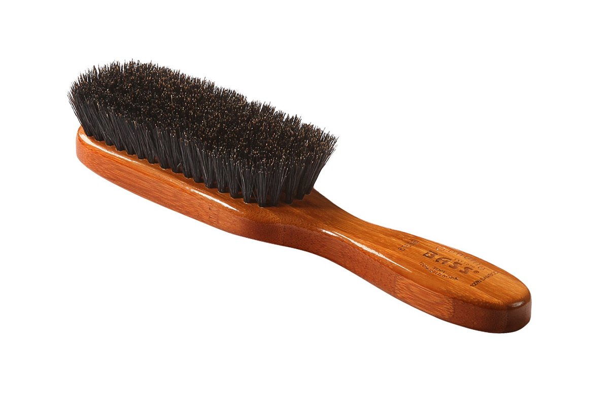 Bass Brushes Semi Oval Boar Bristle Hair Brush - Gentle Detangling & Shine Enhancing, 1 Count Avelisse