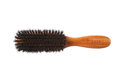 Bass Brushes Semi Oval Boar Bristle Hair Brush - Gentle Detangling & Shine Enhancing, 1 Count Avelisse