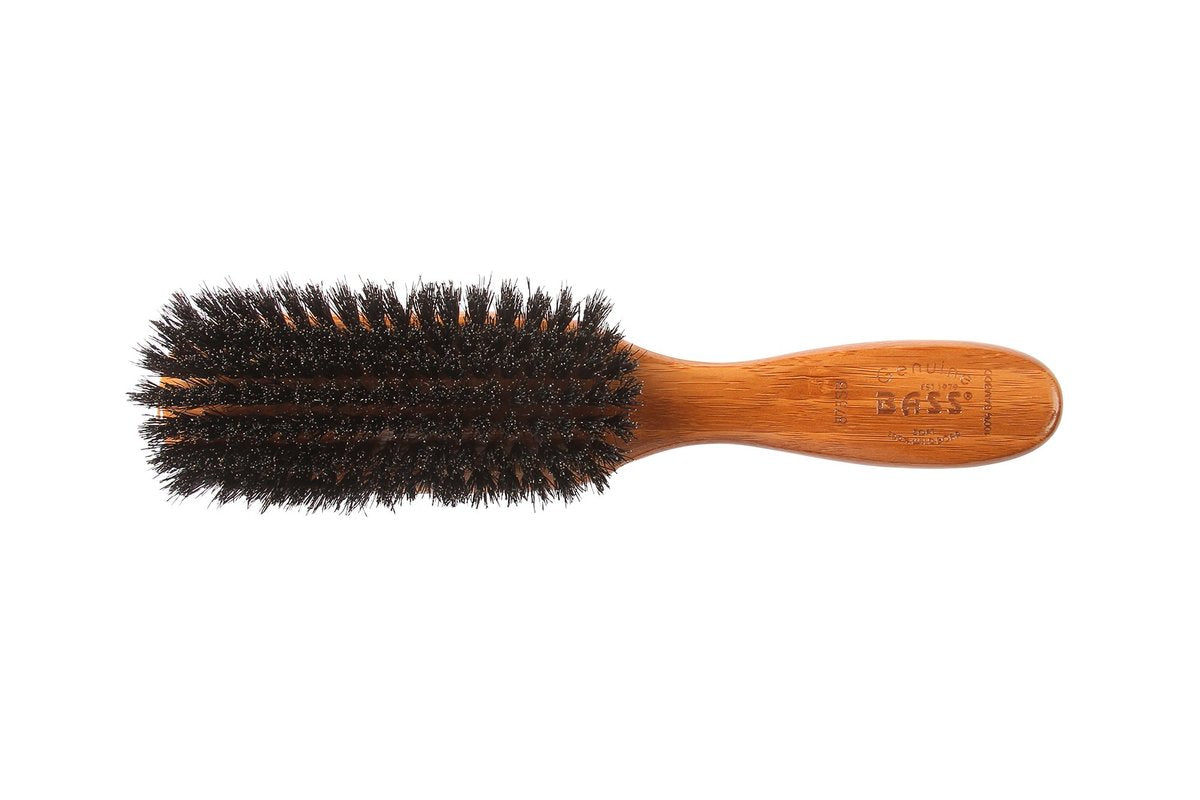 Bass Brushes Semi Oval Boar Bristle Hair Brush - Gentle Detangling & Shine Enhancing, 1 Count Avelisse