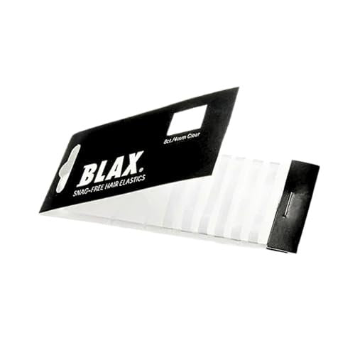 Blax Clear Hair Elastics – Snag-Free Transparent Hair Ties, No-Damage Rubber Bands, 4mm, 8 Count - görsel 2
