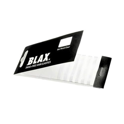 Blax Clear Hair Elastics – Snag-Free Transparent Hair Ties, No-Damage Rubber Bands, 4mm, 8 Count