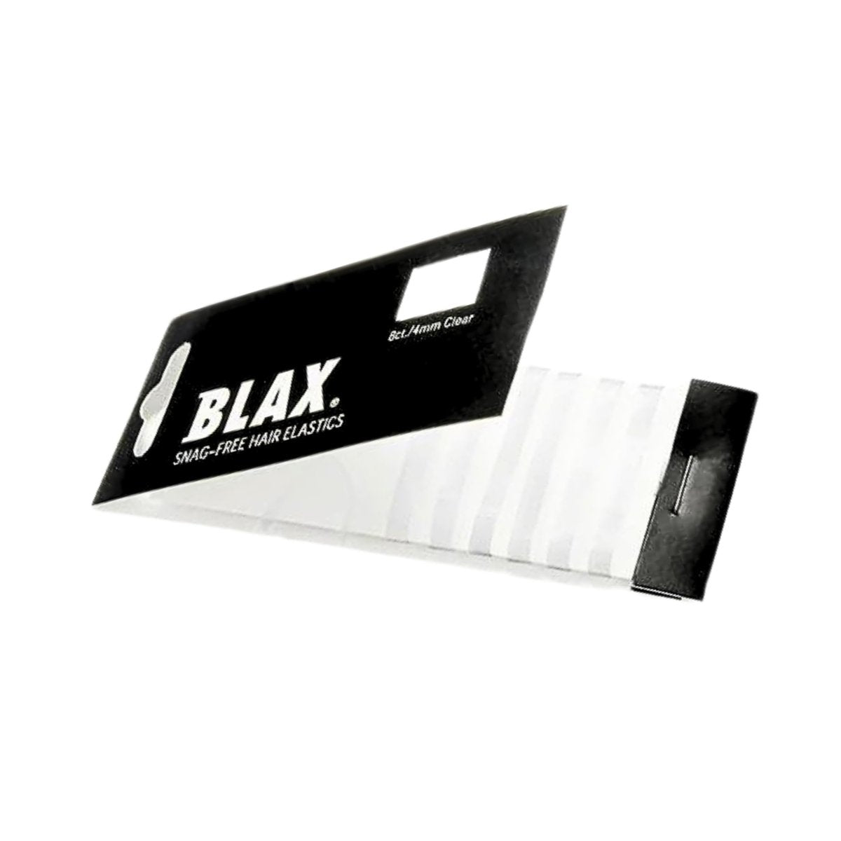 Blax Clear Hair Elastics – Snag-Free Transparent Hair Ties, No-Damage Rubber Bands, 4mm, 8 Count - görsel 1