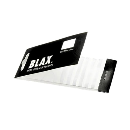 Blax Clear Hair Elastics – Snag-Free Transparent Hair Ties, No-Damage Rubber Bands, 4mm, 8 Count