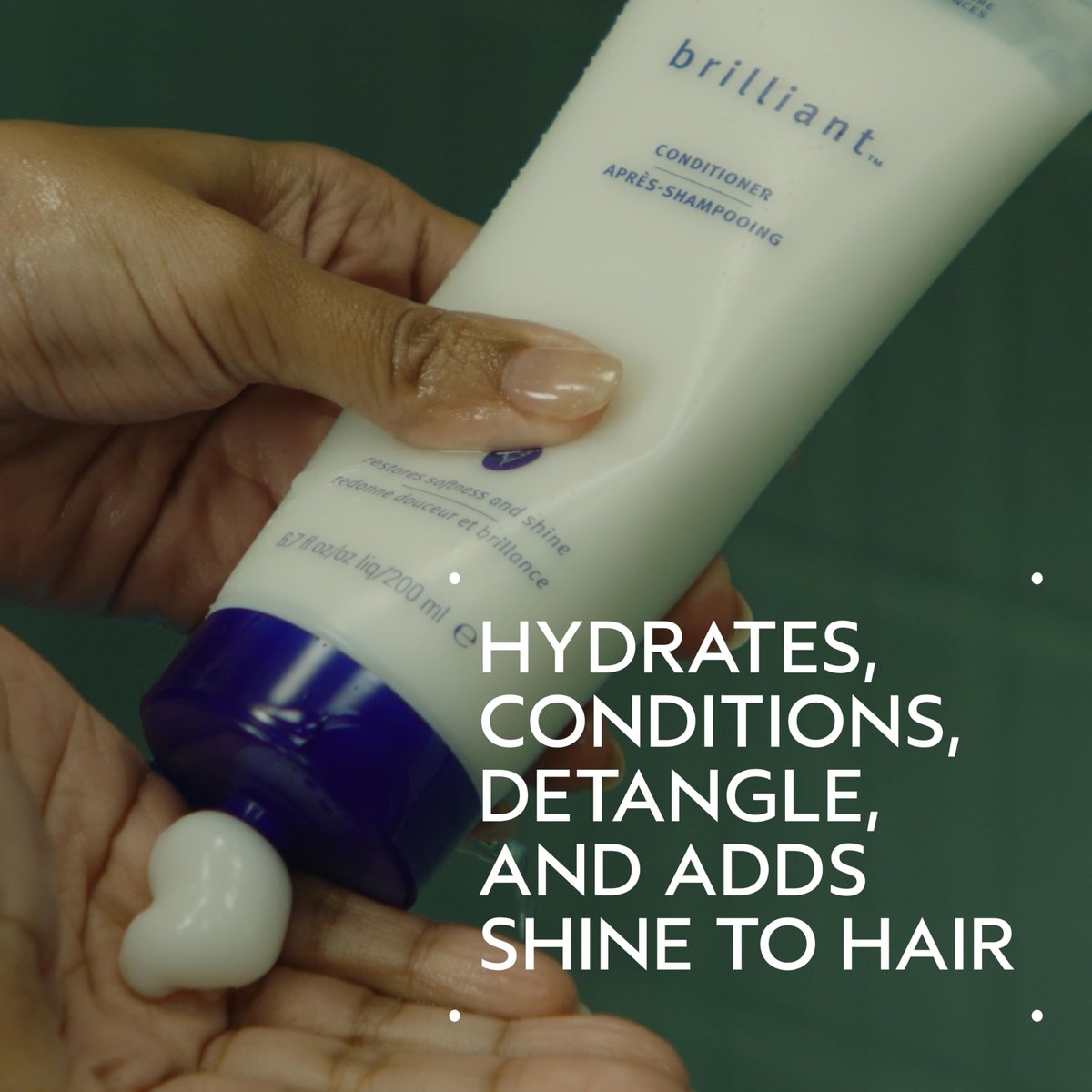 Aveda Brilliant Conditioner - Hydrating, Detangling, Smoothing Conditioner with Jojoba and Babassu Oils for All Hair Types, 6.7 fl oz Avelisse