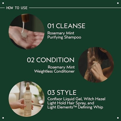 Aveda Confixor Liquid Gel for Fine to Medium Hair - Lightweight Medium Hold with Ylang-Ylang, Lavender, Petitgrain - 8.5 oz
