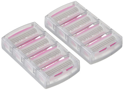 Schick Quattro for Women Razor Refill Cartridges, 8 Count (Pack of 2, 4 Cartridges Each) with Aloe and Vitamin E Avelisse