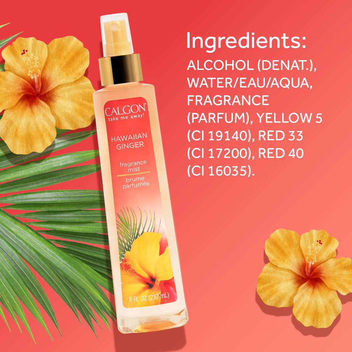 Calgon Hawaiian Ginger Body Mist - 8 fl oz Refreshing Fragrance - görsel 14