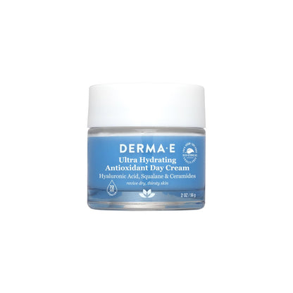 Derma E Ultra Hydrating Antioxidant Day Cream – Face Moisturizer with Hyaluronic Acid, Squalane, and Ceramides for Sensitive Skin, 2 oz Avelisse