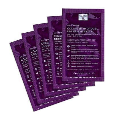 Earth Therapeutics Hydrogel Collagen Under-Eye Patches – Reduce Wrinkles, Puffy Eyes, Dark Circles – 5 Pairs