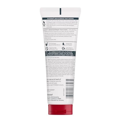 Eucerin Advanced Repair Foot Cream for Dry Feet and Heels – 3 Oz Tube, Pack of 3 - görsel 6