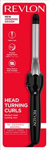 Revlon Perfect Heat Triple Ceramic Curling Iron - 3/4 Inch Barrel for Tight, Silky Curls Avelisse