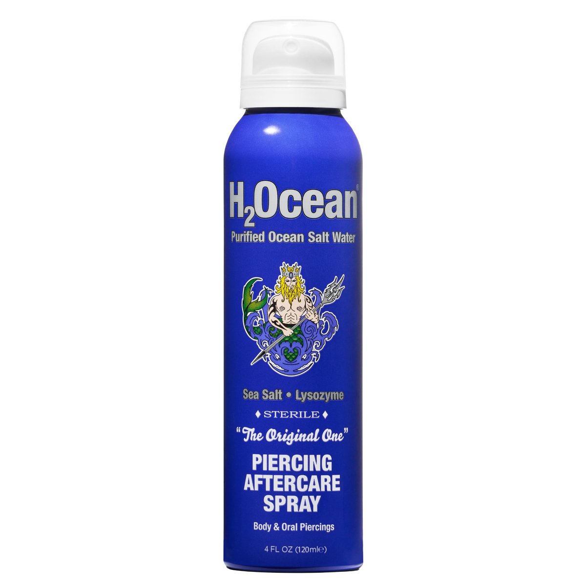 H2Ocean Piercing Aftercare Spray – Sea Salt Solution for New & Healing Body Piercings – Ear, Nose, Navel, Oral & Facial Piercing Cleaner – 4 oz - görsel 1