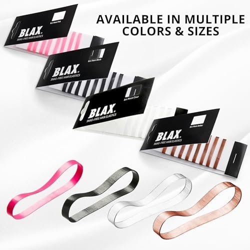 Blax Clear Hair Elastics – Snag-Free Transparent Hair Ties, No-Damage Hair Rubber Bands, 2mm, 12 Count - görsel 14