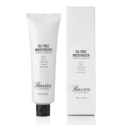 Baxter of California Oil Free Face Moisturizer for Men | Lightweight, Fragrance Free | All Skin Types | 4 Fl Oz Avelisse