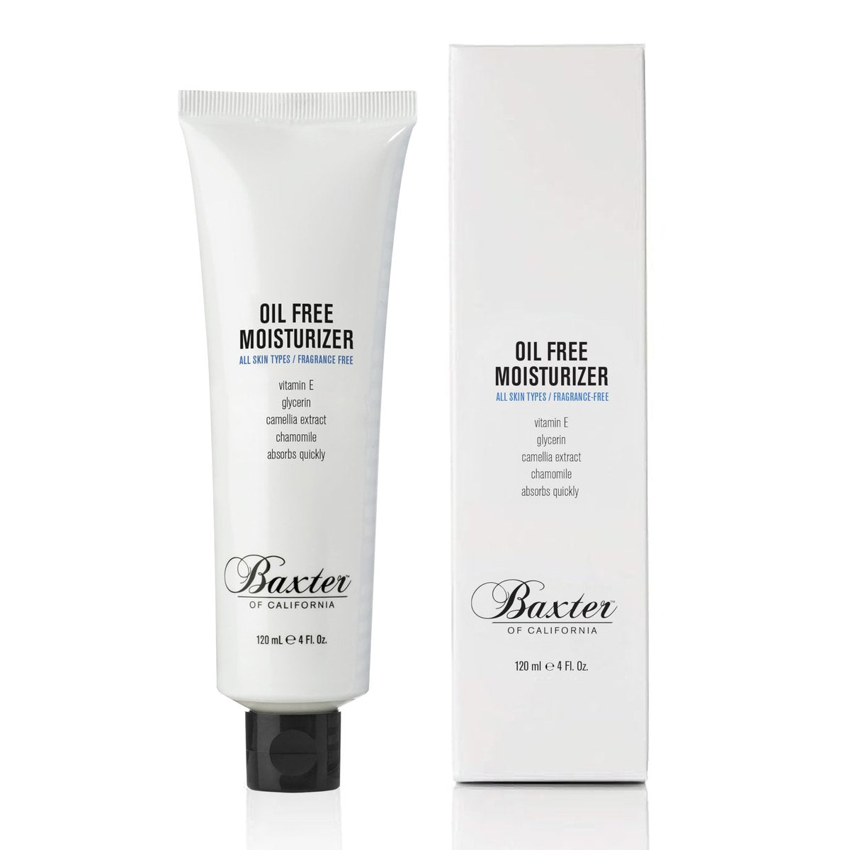 Baxter of California Oil Free Face Moisturizer for Men | Lightweight, Fragrance Free | All Skin Types | 4 Fl Oz Avelisse