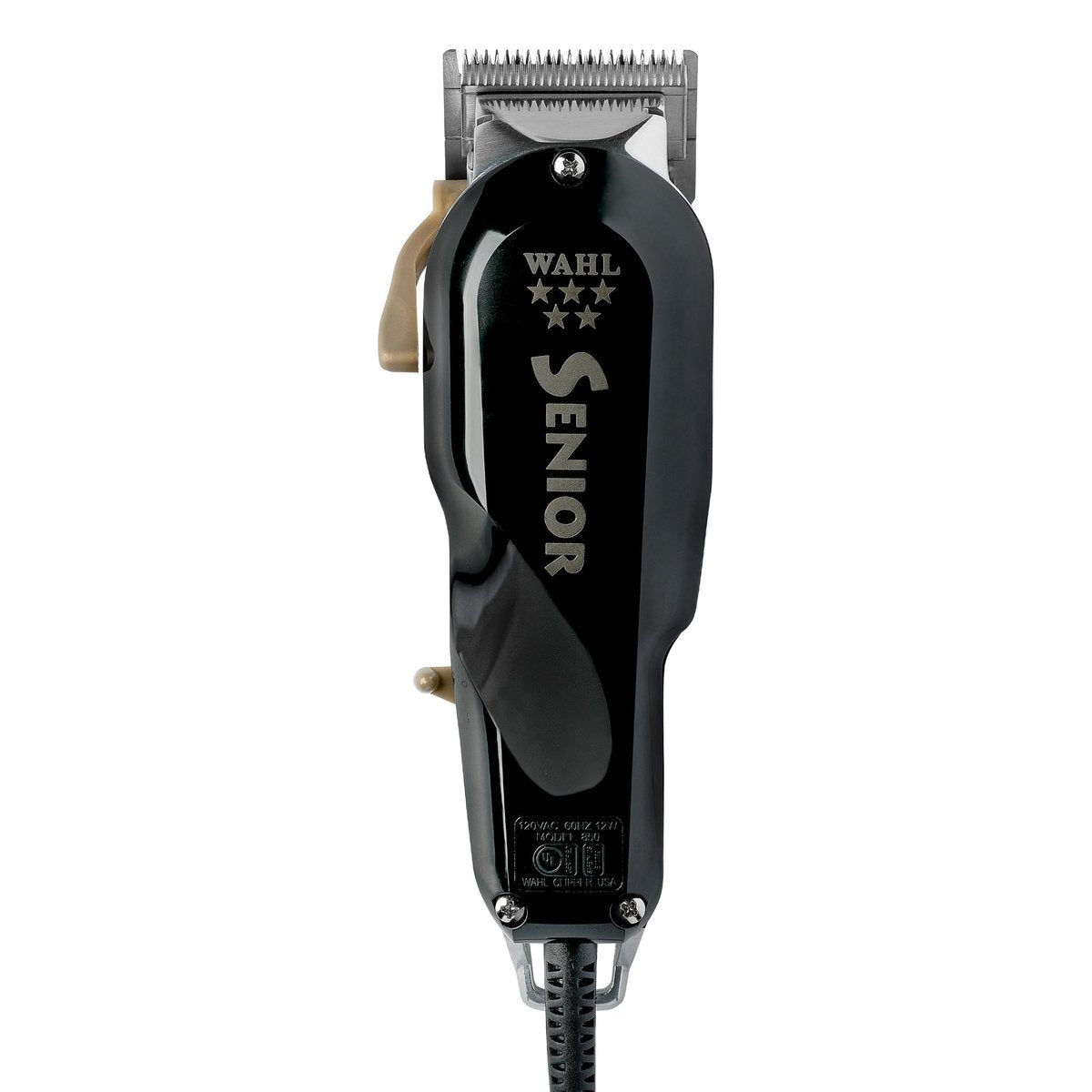 Wahl Professional 5 Star Senior Clipper - V9000 Motor, Adjustable Taper Lever, 3 Cutting Guides - Black Avelisse