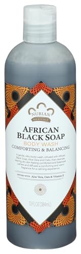 Nubian Heritage African Black Soap Body Wash, 13 oz - Natural & Moisturizing Avelisse
