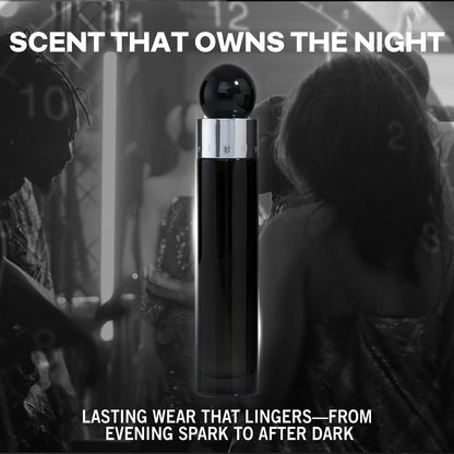 Perry Ellis 360° Black Eau De Toilette Spray for Men - Long Lasting Cologne with Notes of Ginger, Cardamom & Tobacco Leaf - 3.4 fl oz (100 mL) Avelisse