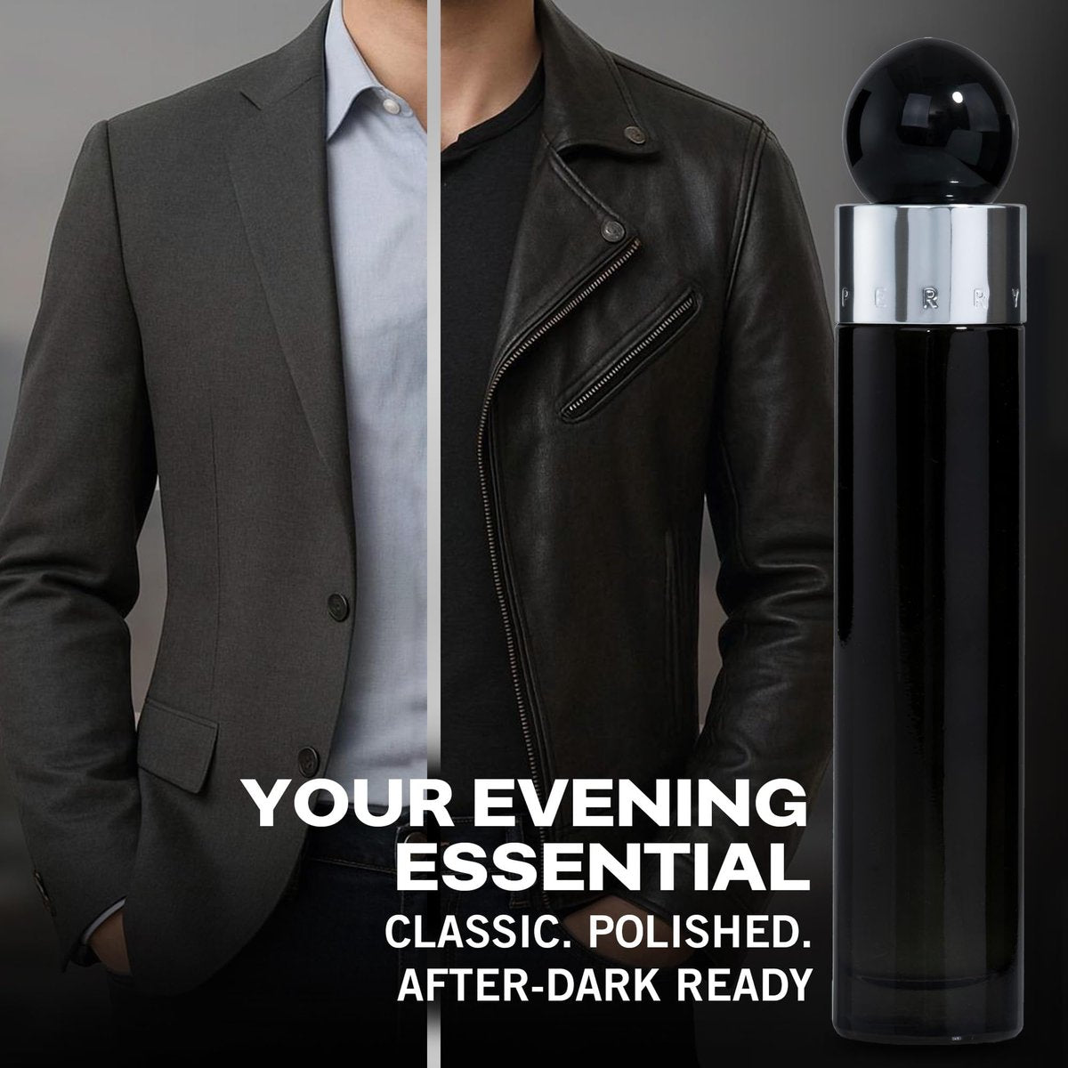 Perry Ellis 360° Black Eau De Toilette Spray for Men - Long Lasting Cologne with Notes of Ginger, Cardamom & Tobacco Leaf - 3.4 fl oz (100 mL) Avelisse