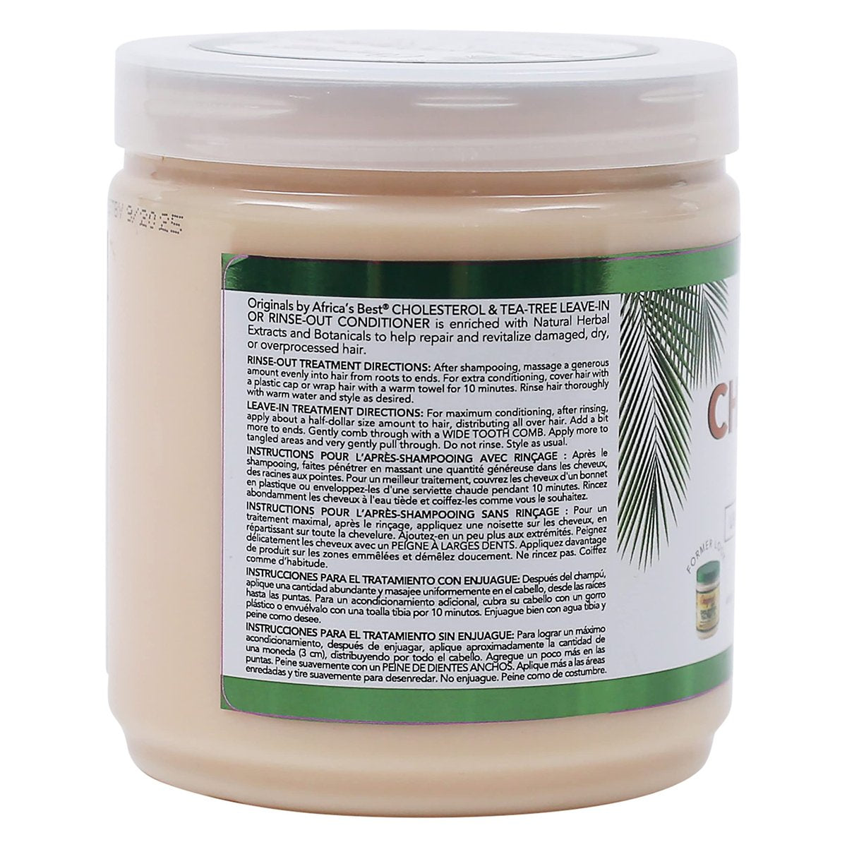 Originals by Africa's Best Cholesterol Tea Tree Oil Conditioner - Rinse-Out Plus Leave-In, Repair & Revitalize Damaged, Dry, Overprocessed Hair, 15 oz - görsel 15