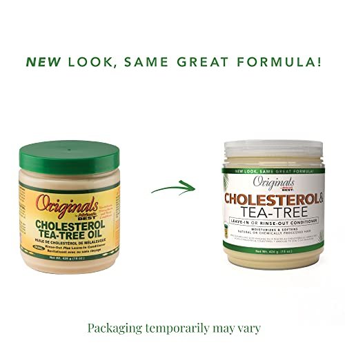 Originals by Africa's Best Cholesterol Tea Tree Oil Conditioner - Rinse-Out Plus Leave-In, Repair & Revitalize Damaged, Dry, Overprocessed Hair, 15 oz - görsel 4