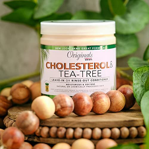 Originals by Africa's Best Cholesterol Tea Tree Oil Conditioner - Rinse-Out Plus Leave-In, Repair & Revitalize Damaged, Dry, Overprocessed Hair, 15 oz - görsel 10