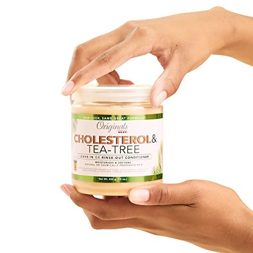 Originals by Africa's Best Cholesterol Tea Tree Oil Conditioner - Rinse-Out Plus Leave-In, Repair & Revitalize Damaged, Dry, Overprocessed Hair, 15 oz - görsel 8