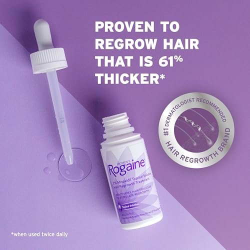 Women's Rogaine 2% Minoxidil Topical Solution for Hair Regrowth, Unscented, 2 fl. oz (1-Month Supply) Avelisse