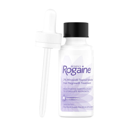 Women's Rogaine 2% Minoxidil Topical Solution for Hair Regrowth, Unscented, 2 fl. oz (1-Month Supply) Avelisse