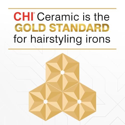 CHI Original 1 Inch Ceramic Hair Straightener Flat Iron - Advanced Ceramic Technology for Frizz-Free Smooth Shine, Floating Plates, Analog On/Off Switch, Salon-Quality Results Avelisse