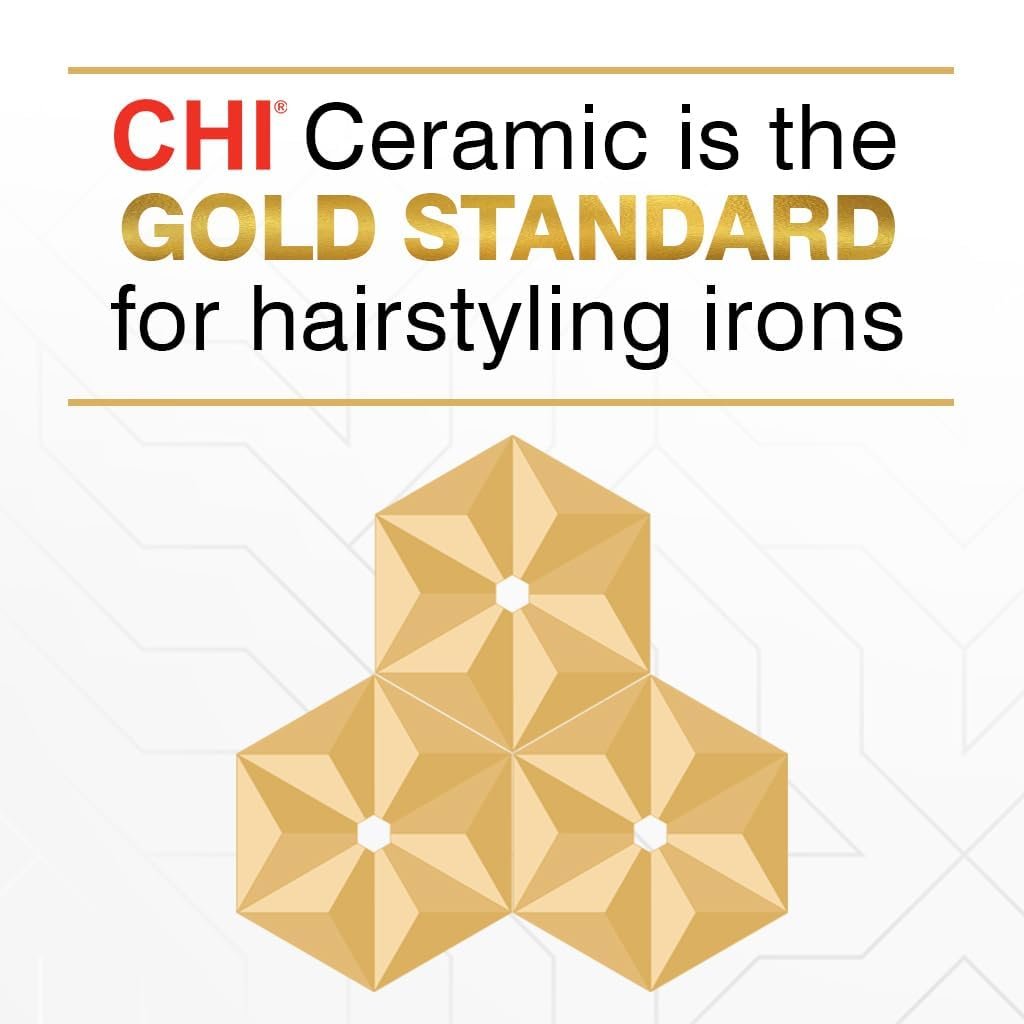 CHI Original 1 Inch Ceramic Hair Straightener Flat Iron - Advanced Ceramic Technology for Frizz-Free Smooth Shine, Floating Plates, Analog On/Off Switch, Salon-Quality Results Avelisse