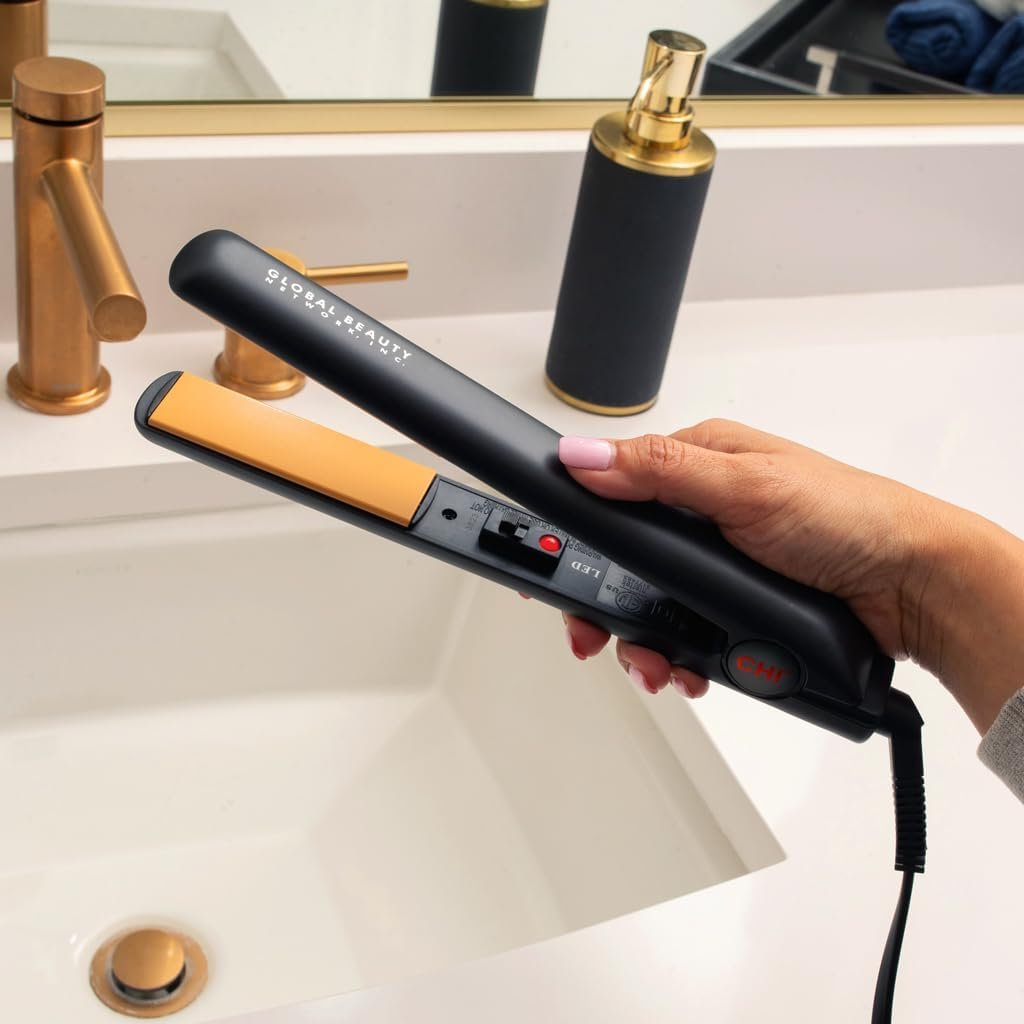 CHI Original 1 Inch Ceramic Hair Straightener Flat Iron - Advanced Ceramic Technology for Frizz-Free Smooth Shine, Floating Plates, Analog On/Off Switch, Salon-Quality Results Avelisse