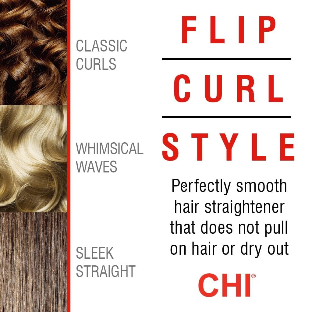 CHI Original 1 Inch Ceramic Hair Straightener Flat Iron - Advanced Ceramic Technology for Frizz-Free Smooth Shine, Floating Plates, Analog On/Off Switch, Salon-Quality Results Avelisse