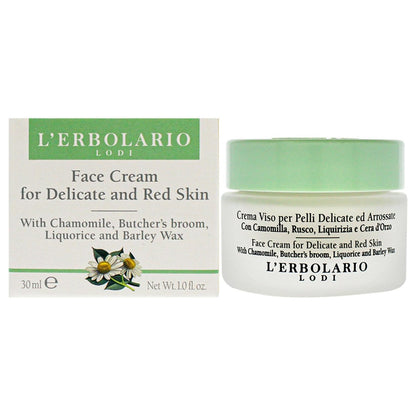 L'Erbolario Face Cream for Delicate and Red Skin – Soothing Moisturizer 1 oz