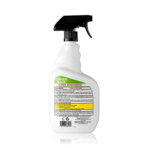 Cowboy Magic Super Body Shine Spray Detangler – 32 fl oz, No Water Needed Avelisse