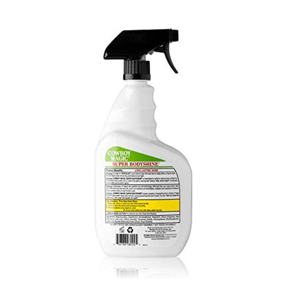 Cowboy Magic Super Body Shine Spray Detangler – 32 fl oz, No Water Needed Avelisse