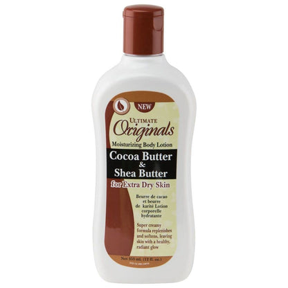 Africa's Best Cocoa Butter and Shea Body Lotion, 12 oz - Deep Moisturizing for Dry Skin