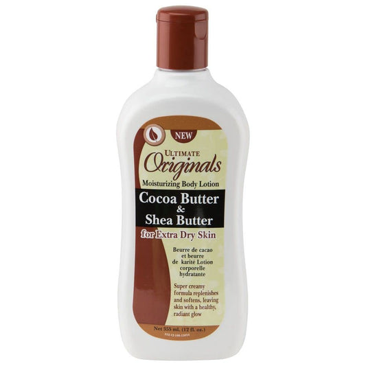 Africa's Best Cocoa Butter and Shea Body Lotion, 12 oz - Deep Moisturizing for Dry Skin