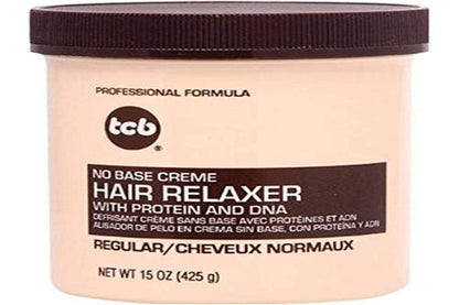 TCB No Base Creme Hair Relaxer, Regular Strength, 15 oz – Smooth & Straight Results