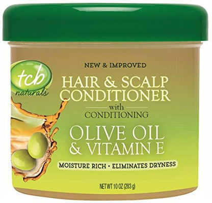 TCB Hair & Scalp Conditioner - 10 oz Jar - Moisturizing & Detangling for Curly, Low Porosity, Fine Hair