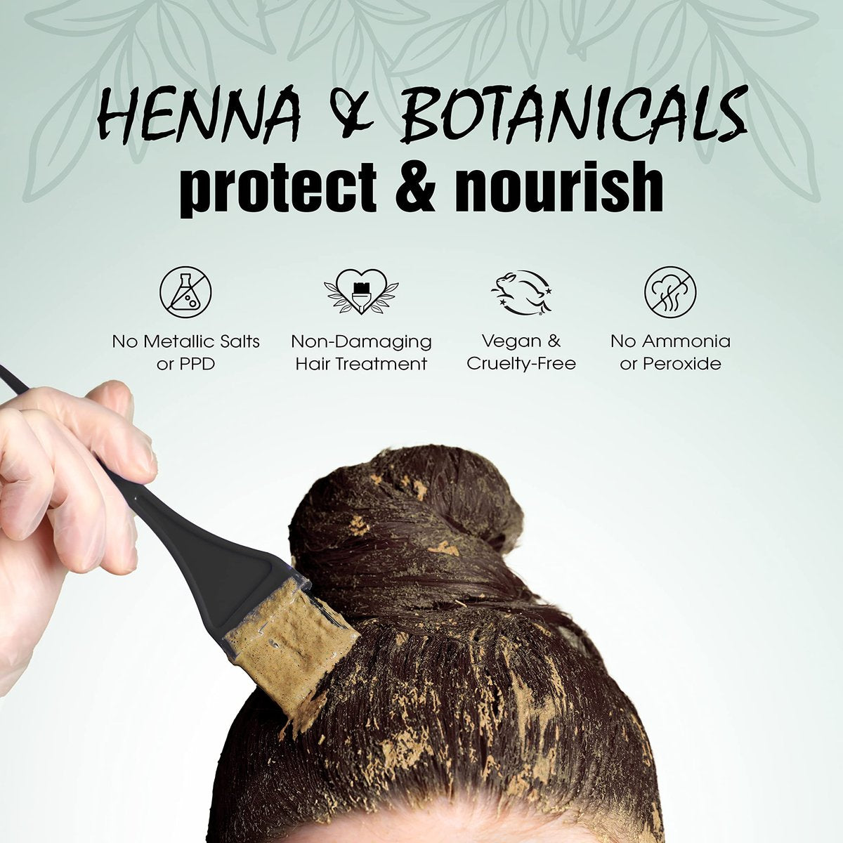 Light Mountain Henna Hair Color & Conditioner – Black (Organic Henna Leaf Powder, Chemical-Free, Semi-Permanent Hair Dye + 4 Hair Clips) - görsel 12