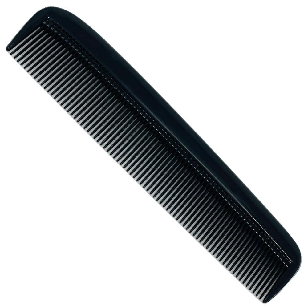 American Pocket Comb 5" All Fine Teeth - Black Plastic Hair Comb - görsel 1