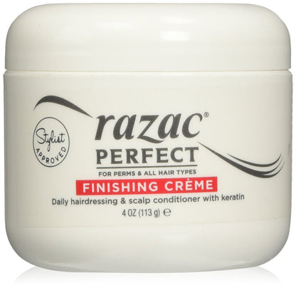 Razac Perfect for Perms Finishing Creme Daily Hairdressing and Scalp Conditioner, 4 oz