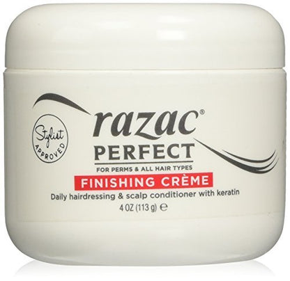 Razac Perfect for Perms Finishing Creme Daily Hairdressing and Scalp Conditioner, 4 oz