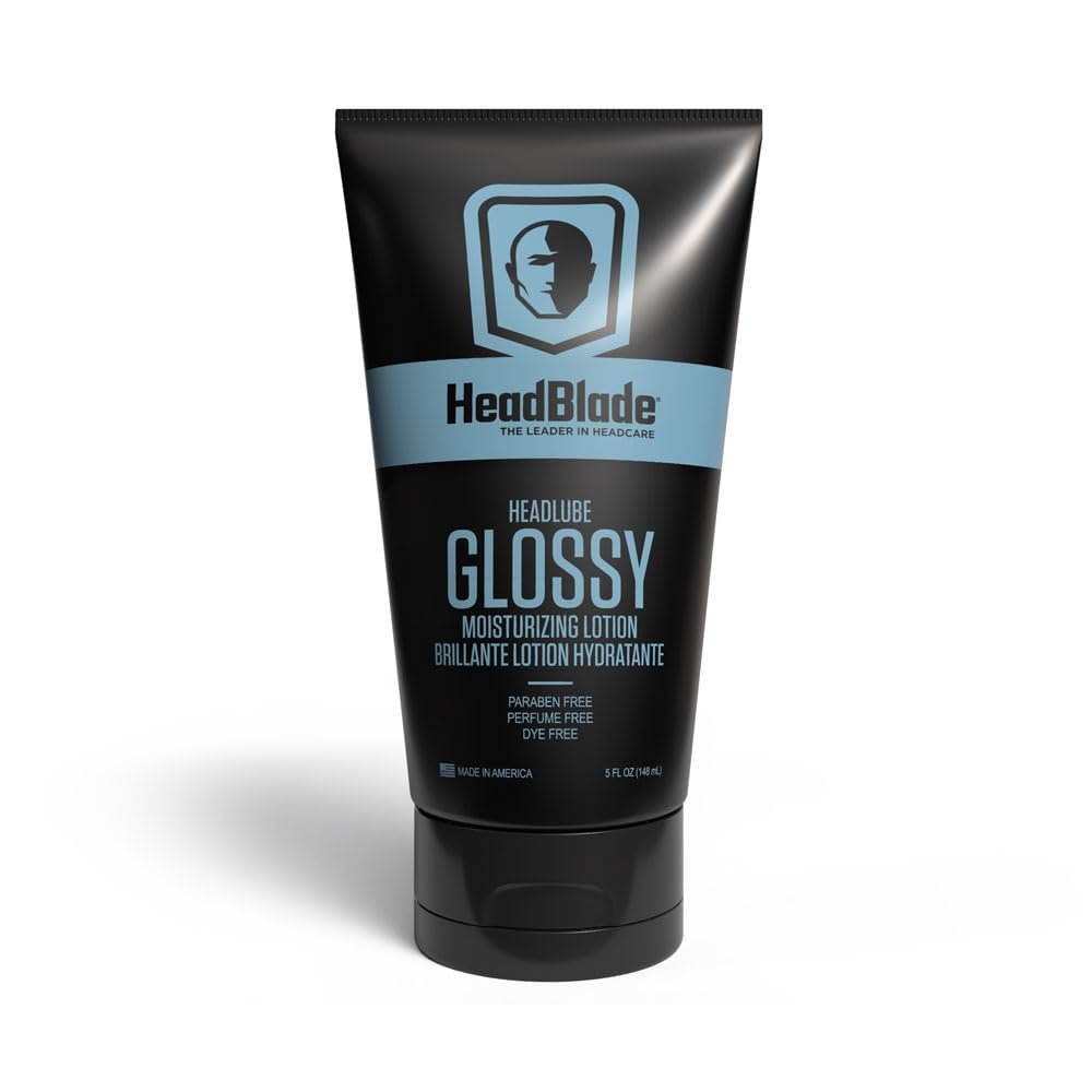 HeadBlade HeadLube Glossy Aftershave Moisturizer Lotion for Men - 5 oz - Shiny, Grease-Free Finish Avelisse