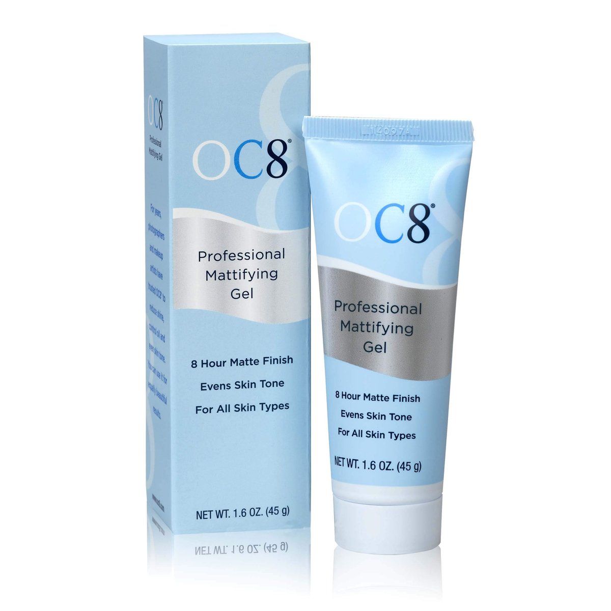OC8 Professional Anti Shine Mattifying Gel – Oil Control Mattifier for Face, Reduces Shine & Redness for 8 Hours, 1.6 oz Avelisse