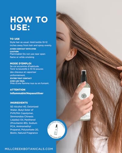 Mill Creek Natural Hair Spray - Extra Hold - 8 fl. oz. (240ml) Avelisse
