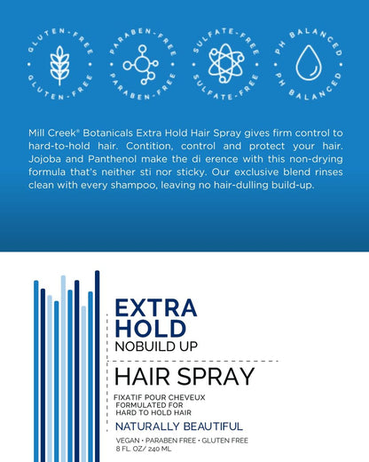 Mill Creek Natural Hair Spray - Extra Hold - 8 fl. oz. (240ml) Avelisse