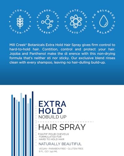 Mill Creek Natural Hair Spray - Extra Hold - 8 fl. oz. (240ml) Avelisse