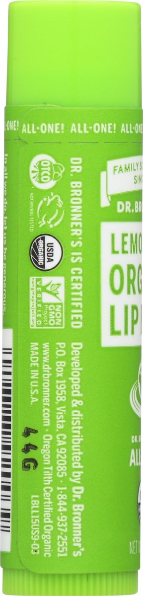 Dr. Bronner's Organic Lemon Lime Lip Balm – 0.15 oz, All-Natural Moisturizing Lip Care Avelisse